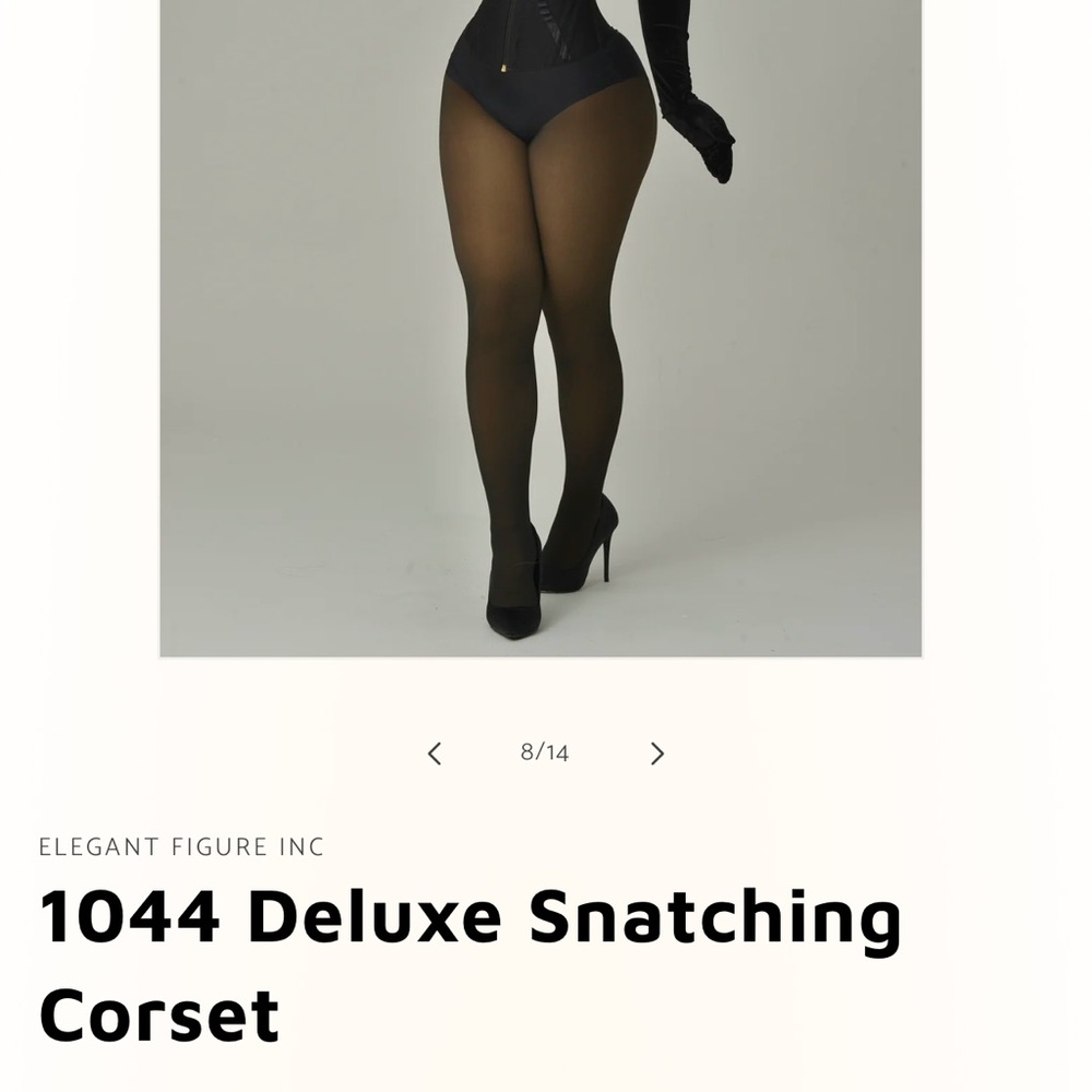 Elegant Figure Black Deluxe Snatching Corset